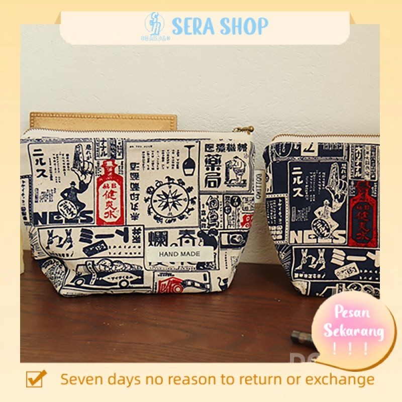 

❀♨▬Sera Do Home Seri Lama Asli Buatan Tangan Retro Kotak Pensil Kapasitas Besar Jepang Sederhana High-End Tempat Pensil Kain