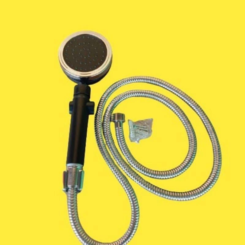 Hand shower hitam bulat / shower mandi hitam