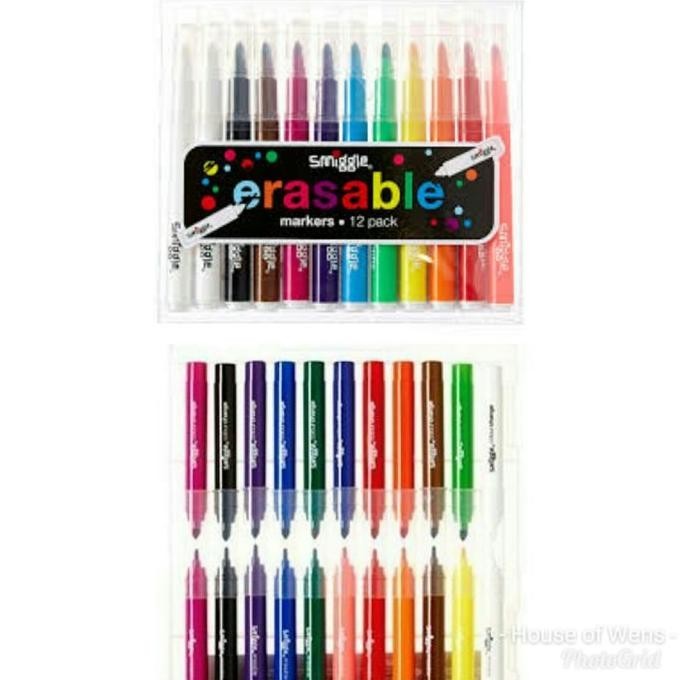 

SMIGGLE MARKER COLOUR ERASE ME PACK X20