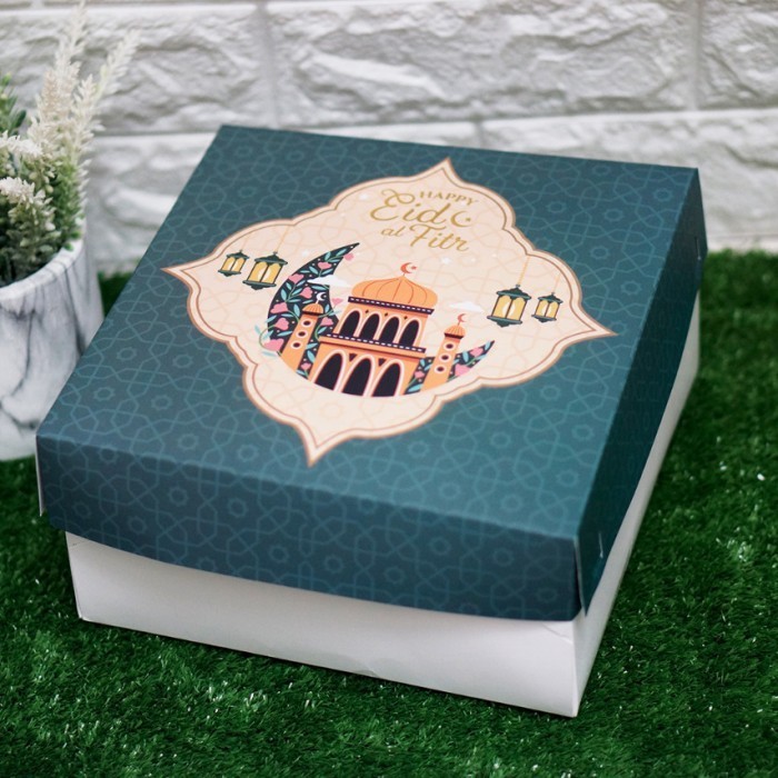 Kotak kue lebaran uk 22 dan 25 cm, kotak kue bolu idul fitri design un