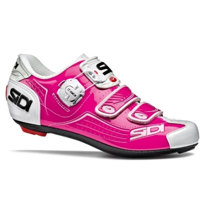 NEW SERIES SEPATU SEPEDA CLEAT SIDI SCARPE ALBA WOMEN'S ROAD BIKE - FUXIA WHITE QUALITY ORIGINAL