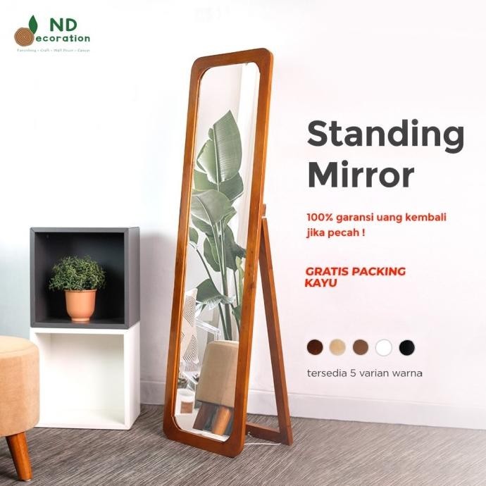 Standing Mirror Jati Belanda / Kaca Standing Full Body /
