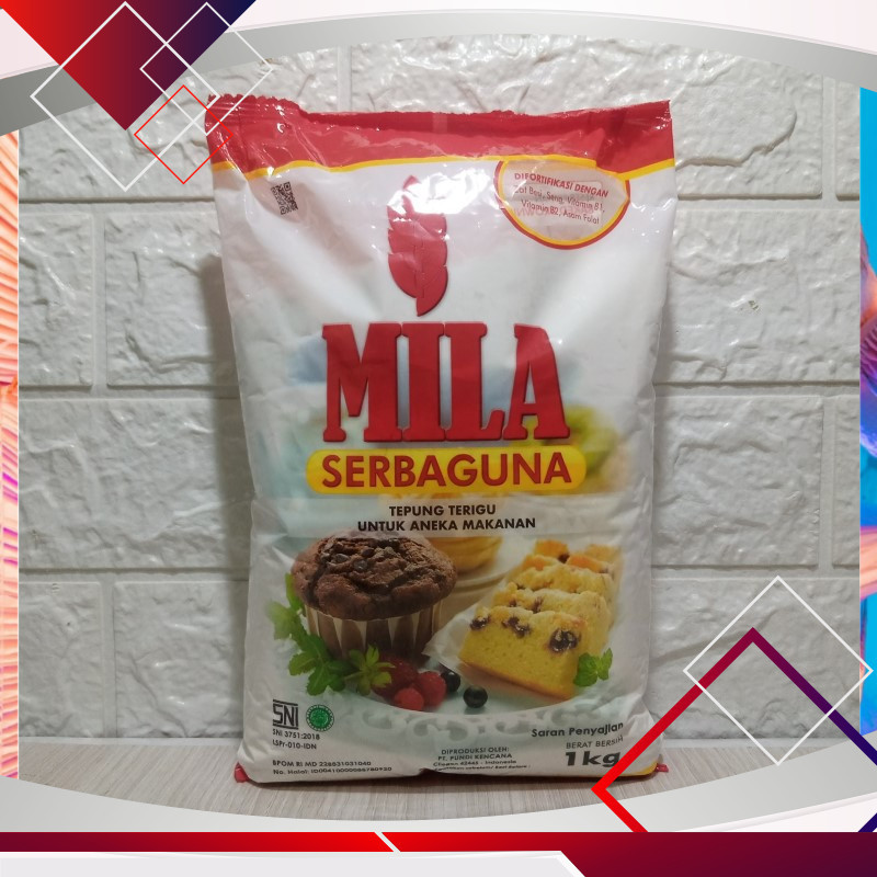 

Tepung Terigu Mila Serbaguna 1kg .