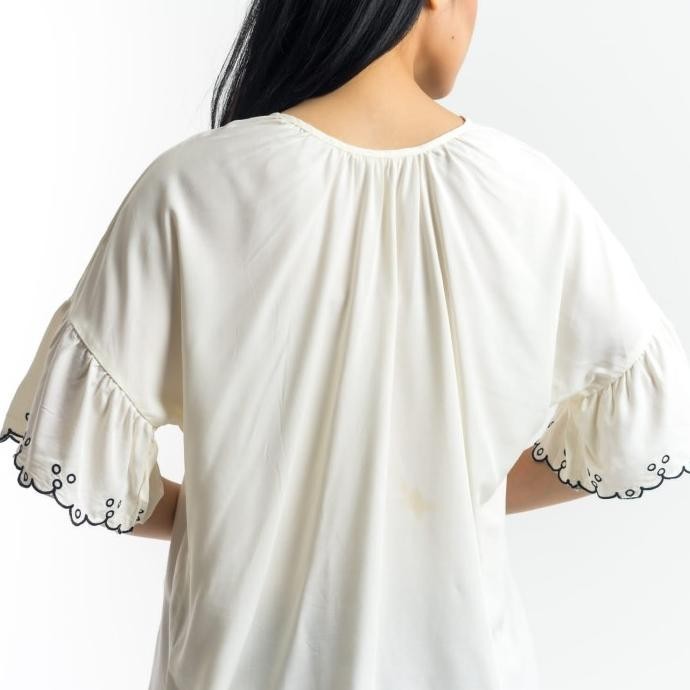 Blouse Wanita Atasan Wanita Lengan Motif Brand Et Cetera