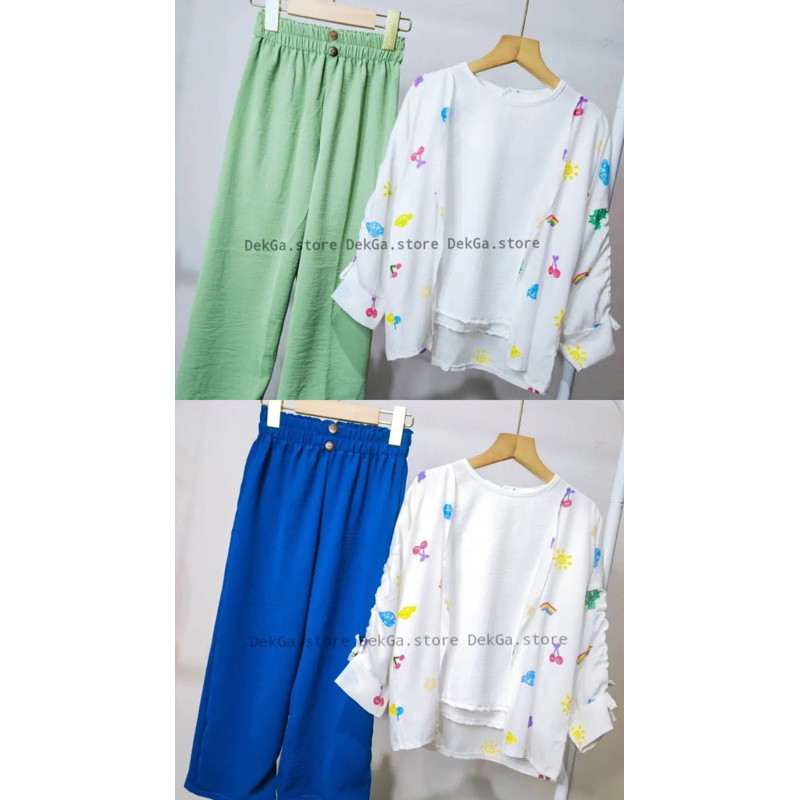 One Set Baju 1Set 7 8Th Tunik Atasan Bawahan Celana Remaja Muslim 1 11 12Th Maxidress Scelan Cewek C