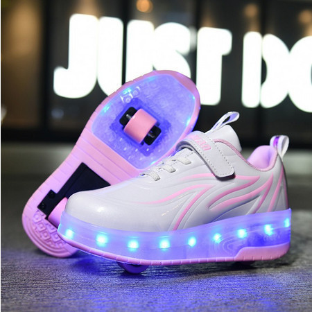 Roller Shoes Heelys LED Light Sneakers Dengan Dua Roda Untuk Anak-Anak