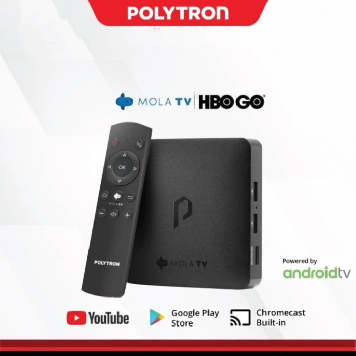 Android tv box polytron pdb m11 mola tv streaming ori garansi resmi