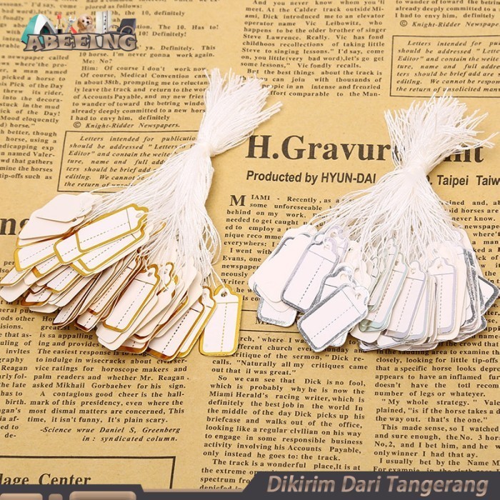 

Isi 500 Price Tag Label Harga Perhiasan Putih List Gold/Silver