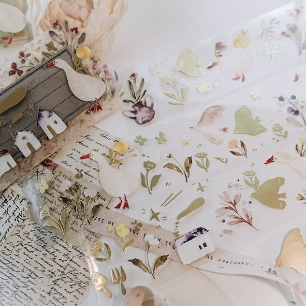 

Meow Illustration Woodland Story Washi and PET Tape