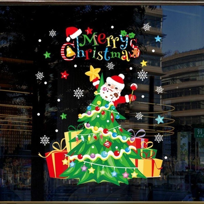 

Merry Christmas Happy New Year window glass sticker 2023