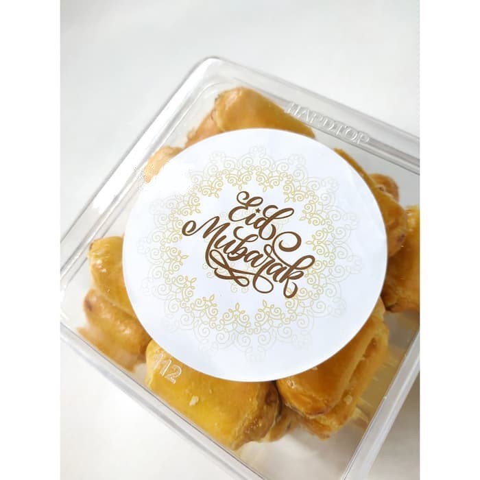 Stiker bulat tempelan toples kue nastar lebaran sticker round idulfitr