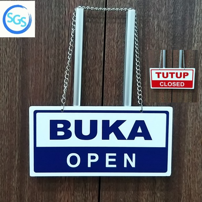 

Sign Buka Tutup OPEN CLOSED Signboard Akrilik UV Print