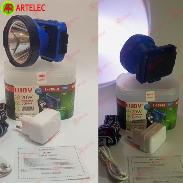 Senter Kepala Luby L-2888-L L-2888K 20w HeadLight