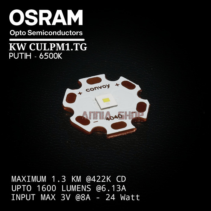 OSRAM LED EMITTER KW CULPM1.TG TEMBAGA COPPER 20MM WHITE PUTIH