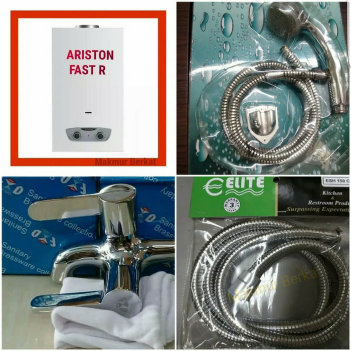 Water Heater Gas Ariston paket Lengkap komplit