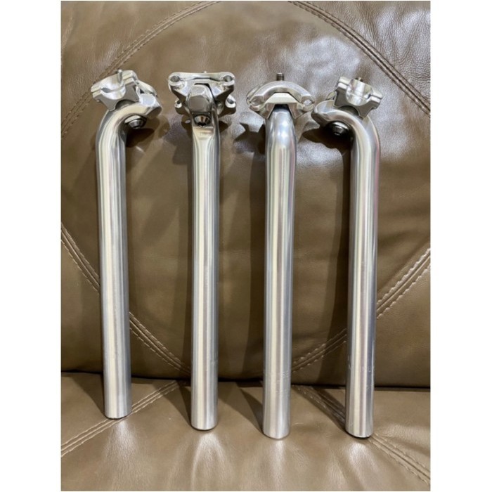 SEATPOST SEPEDA REAR WAVE CLASSIC VINTAGE 25.4X300MM SILVER CHROME