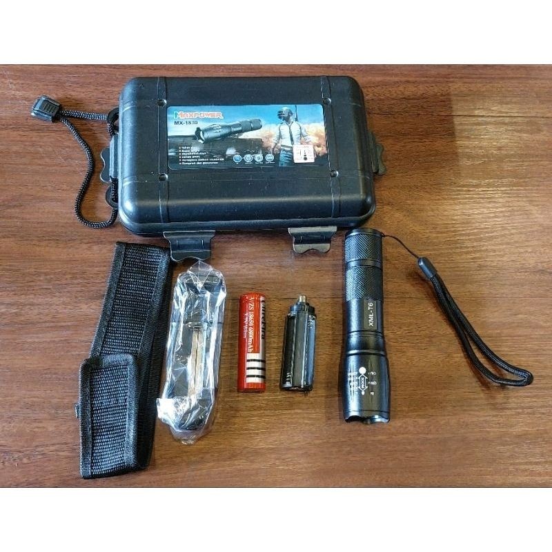 senter led tactical MAXPOWER digital light flashlight