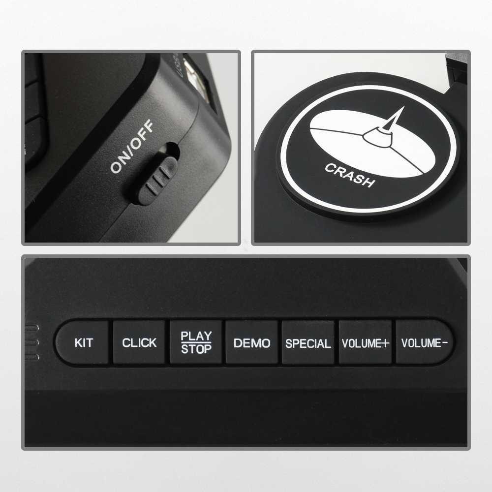 Electronic Digital Drum Kit 7 Pads Folding USB Power G3002 Pick Alat Colii Pria Kelamin Buat Capok B