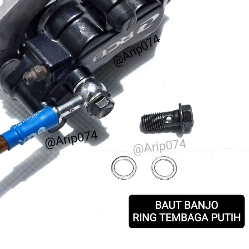 BAUT RING TEMBAGA PUTIH BAUT NEPEL SELANG REM BAUT RING KALIPER DEPAN BELAKANG BAUT MASTER REM STAND