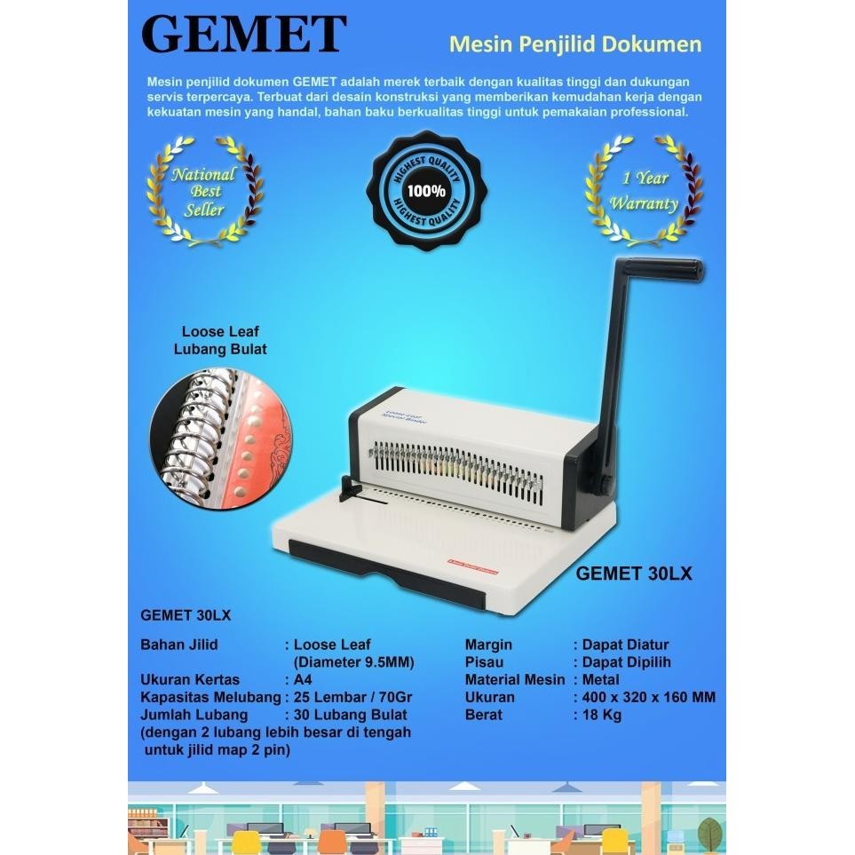 

Mesin Jilid Gemet 30Lx