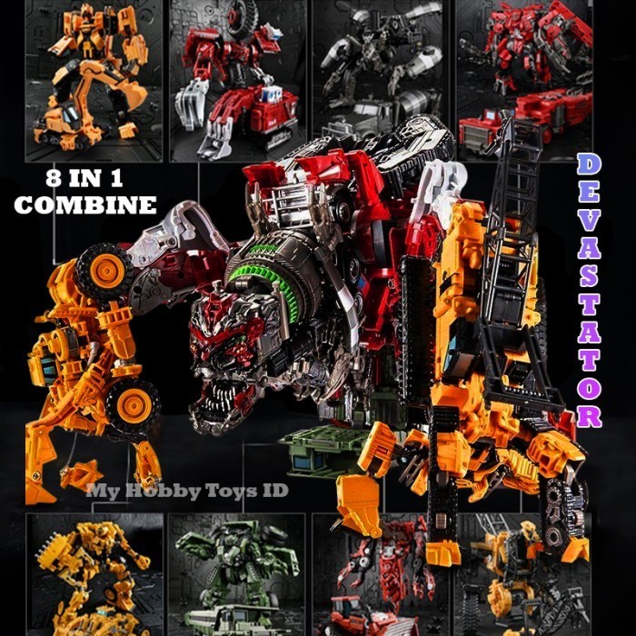 ACTION FIGURE TRANSFORMERS AOYI MECH DD DEVASTATOR KOMBINASI 8IN1 SET