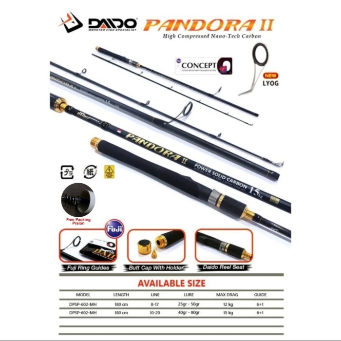 DAIDO PANDORA II 602M - 180 (8-17LBS) - 180 10-20LB