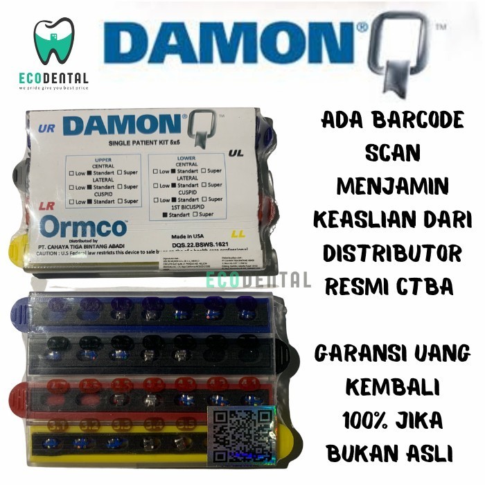 BRACKET DAMON QUANTUM ORIGINAL ORMCO USA BEHEL SELF LIGATING METAL