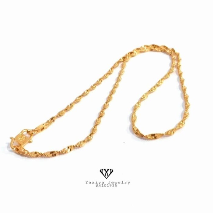 YAXIYA KALUNG BURSALINO PANJANG 45CM PERHIASAN IMITASI LAPIS EMAS 849