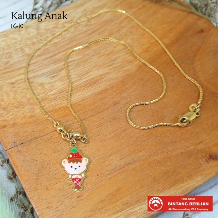 KALUNG ANAK 16K MINNIE MY MELODY KOYE EMAS ASLI KADAR 700 KADO MAS TUA