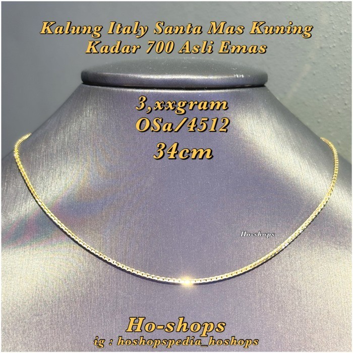 KALUNG ANAK MAS KUNING KADAR 70% ASLI EMAS