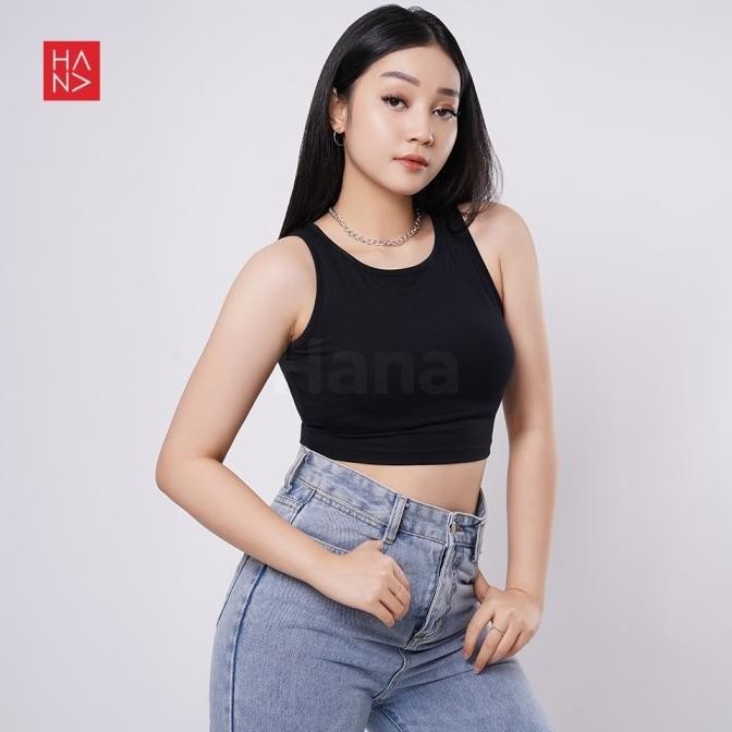 Hanafashion - Sita Crop Tank Top Atasan Wanita - Tt007