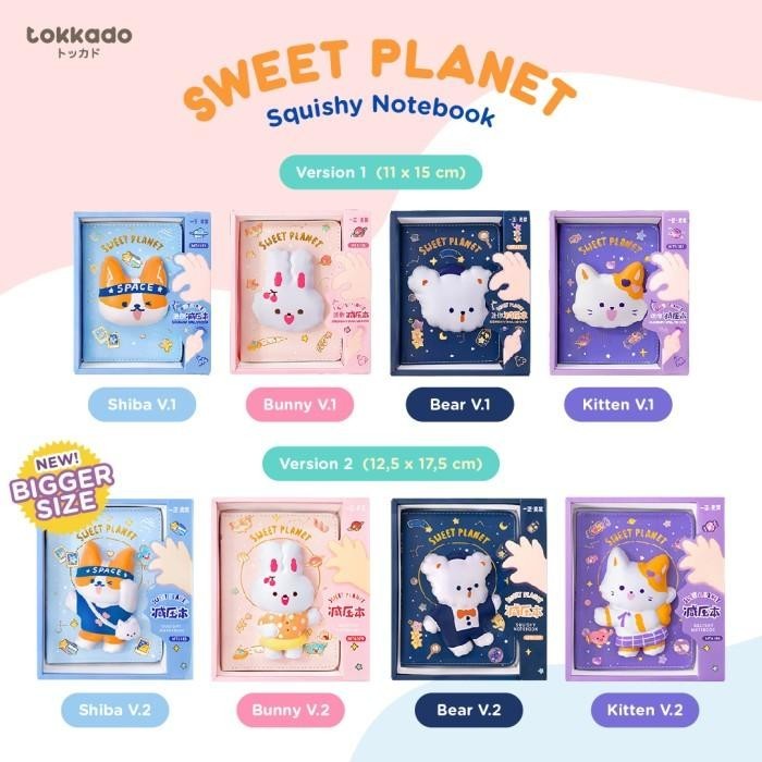 

Tokkado Sweet Planet Squishy Notebook Buku Catatan Diary Agenda Lucu