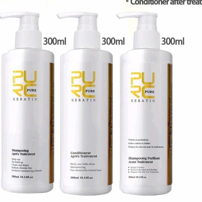 Shampo Purc Keratin Treatment Daily Shampo /Conditioner Dan Purifying Shampoo Keratin Hair Treatment