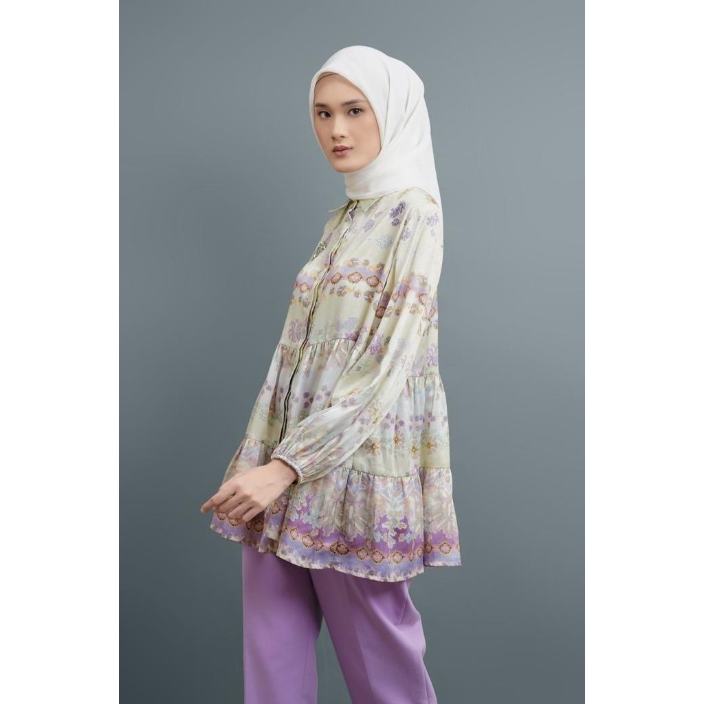 Nada Puspita - Ashmeera Tiered Shirt- Purple