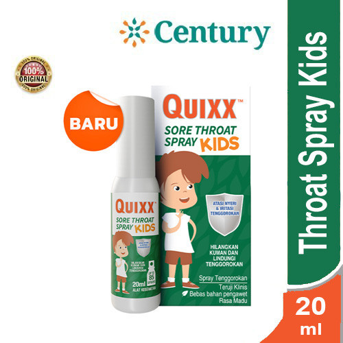 QUIXX SORE THROAT SPRAY KIDS 20ML / SAKIT TENGGOROKAN ANAK