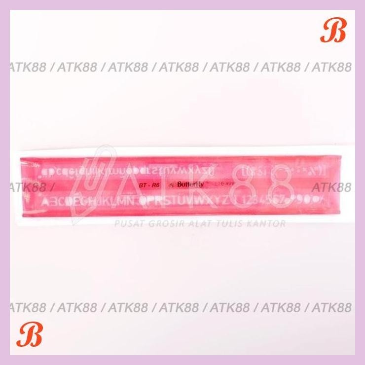 

| PGT | PENGGARIS SABLON / MAL HURUF 6 MM - BUTTERFLY BT-R6