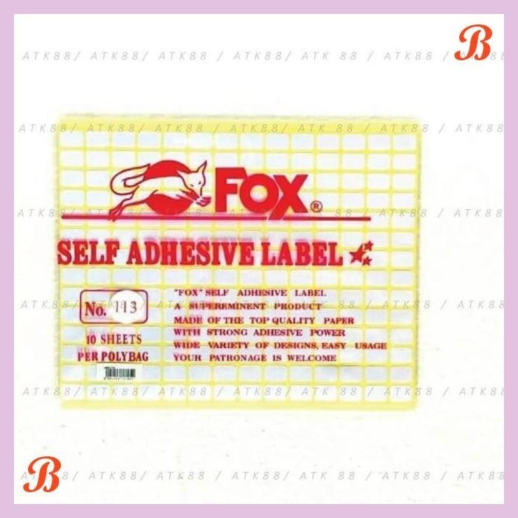 

| PGT | KERTAS / LABEL STIKER FOX NO. 113 UK. 9 X 13 MM (PERSEGI PANJANG)