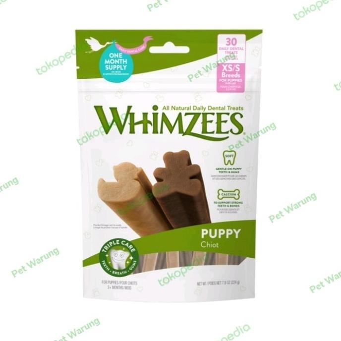 Sa - Whimzees Puppy Dog Dental Chew Snack Anjing & Hamster