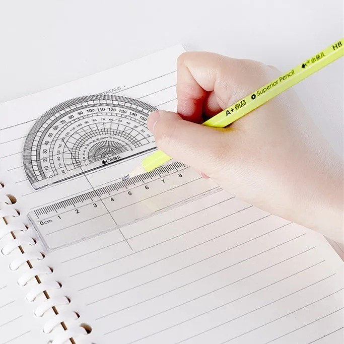 

AKB Penggaris Set 4IN1 15Cm Penggaris Bening Sekolah Isi 4Pcs Lucu Ruller Set Transparant Perlengkapan Sekolah Menggambar Pelajar Mahasiswa Motif Polos Kemasan Ziplock