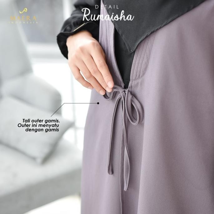 Set Gamis Rumaisha Maera Indonesia French Khimar Syari Akhwat Premium