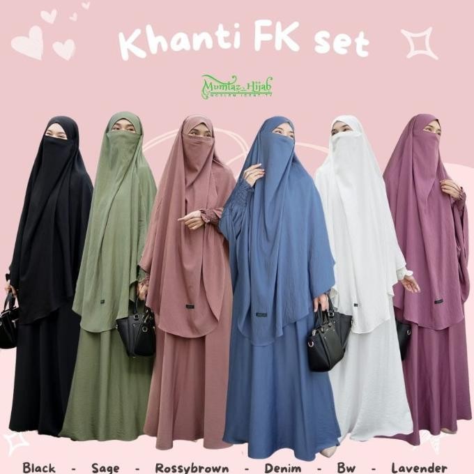 Khanti Fk Set By Mumtaz Collection/Set Gamis Khimar French Khimar