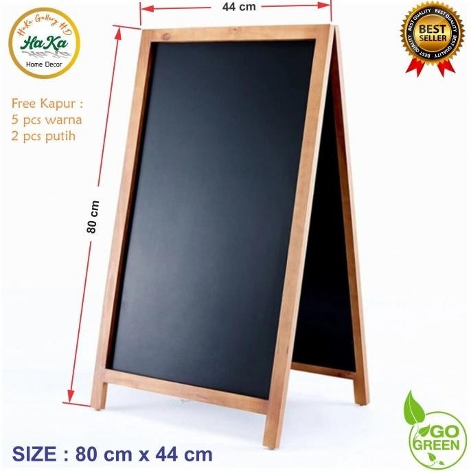 

Papan Tulis Kapur Menu Cafe/ Black Board 2 Sisi