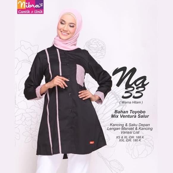 Tunik Toyobo Ori - Nibras Nb-Na33Hi - Tunik Hitam Best Seller
