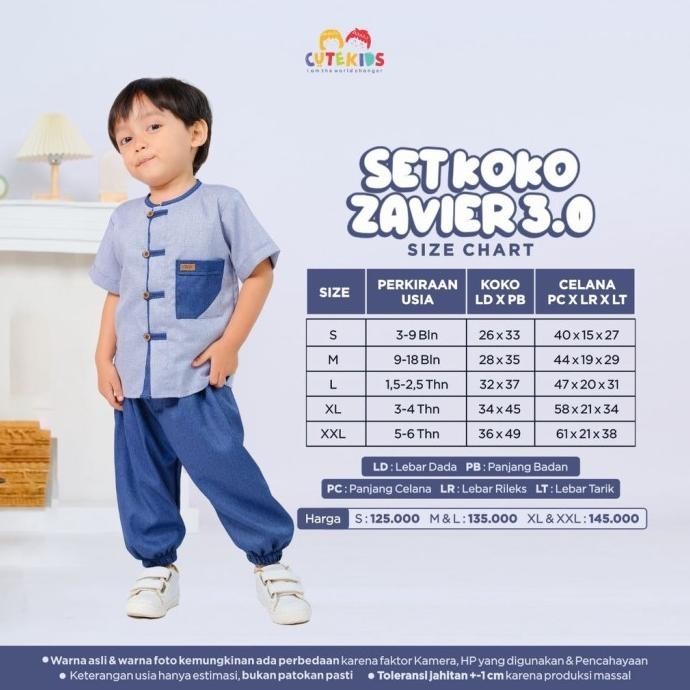 Setelan Baju Koko Anak Bayi Laki Laki Cutekids Zavier 3.0 Free Peci