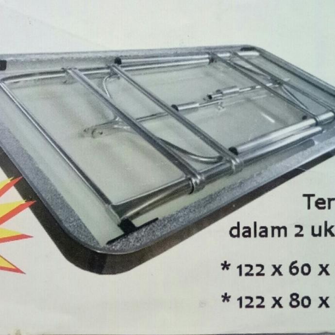 Ptr Meja Lipat Aluminium Meja Stainless Kaki Lipat Meja Cafe Kursi Jenjeniu