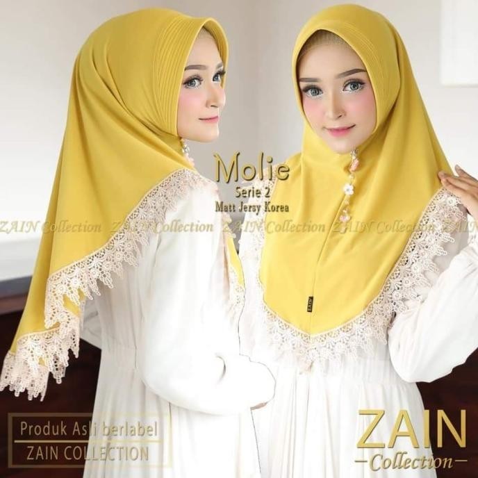 Jilbab Instan Zain Collection Molie Brand Original