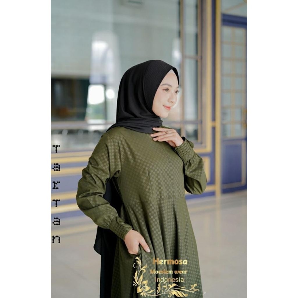Gamis Army/Gamis Warna Army/Gamis Tartan Army Hermosa/Gamis Armi