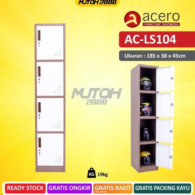 

Acero Ac-Ls104 Loker Locker Besi 4 Pintu Full Plat Berkualitas