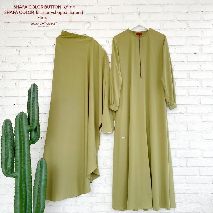 Color Button Gamis Khimar - Shafa Jilbab