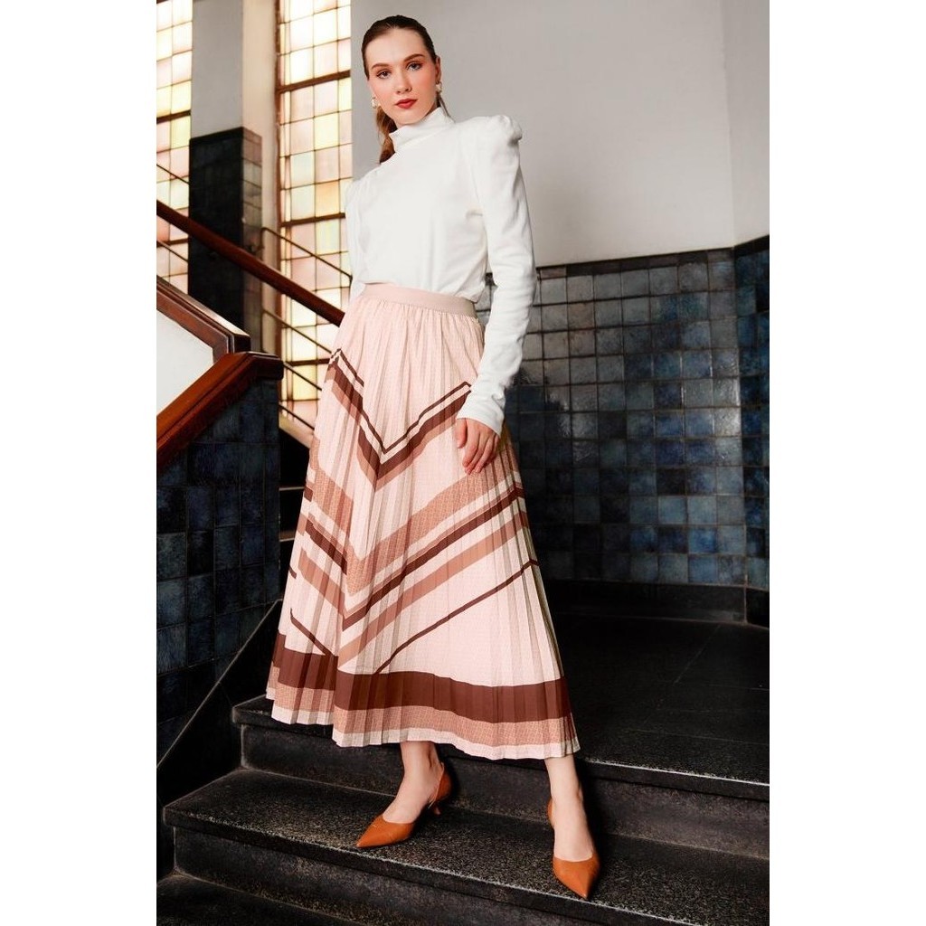 Benang Jarum - Amona Pleated Skirt - Multicolor